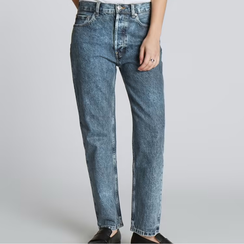 Everlane rigid slouch jeans, acid wash, 29